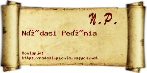 Nádasi Peónia névjegykártya